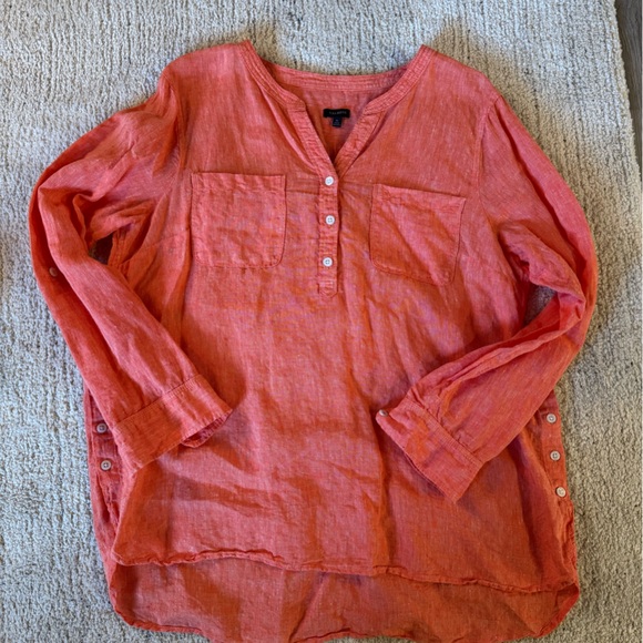 Talbots Women's Coral Line  Button-Up Top, size XL - Picture 3 of 5